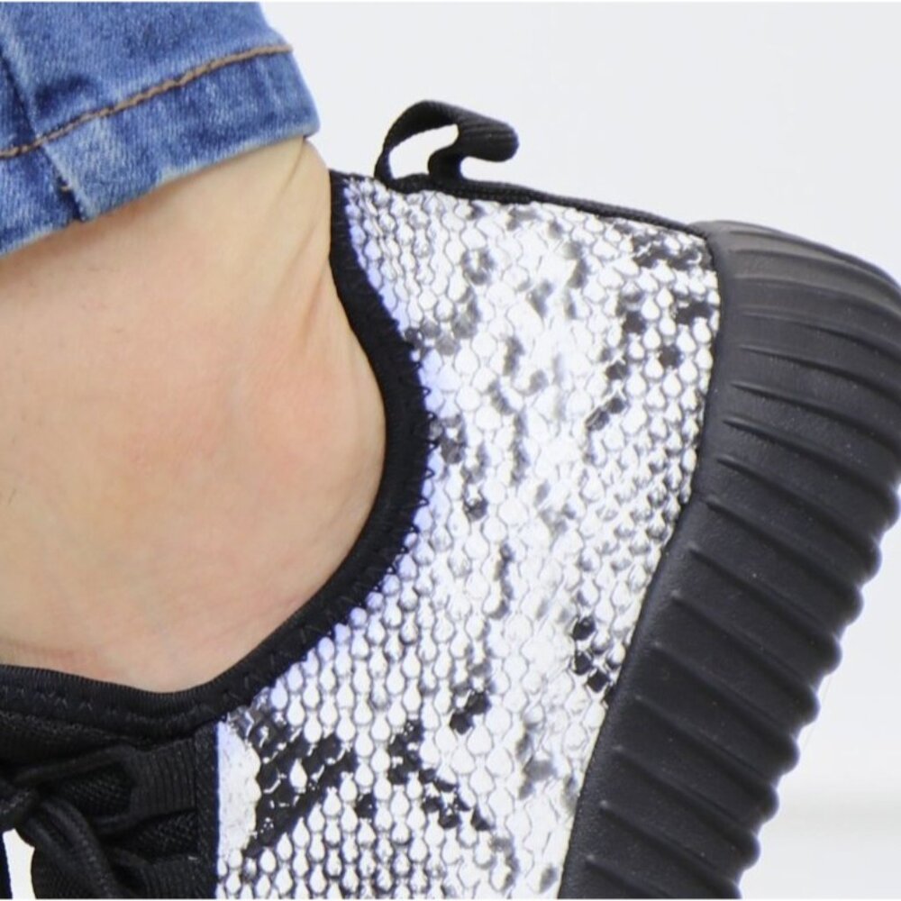 Snake Skin Print Fashion Comfort Walking Sneakers Shoes - Picture 14 of 14